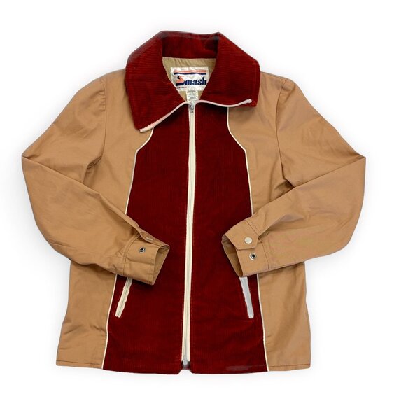 Women's Tan and Red Jacket - Picture 1 of 7